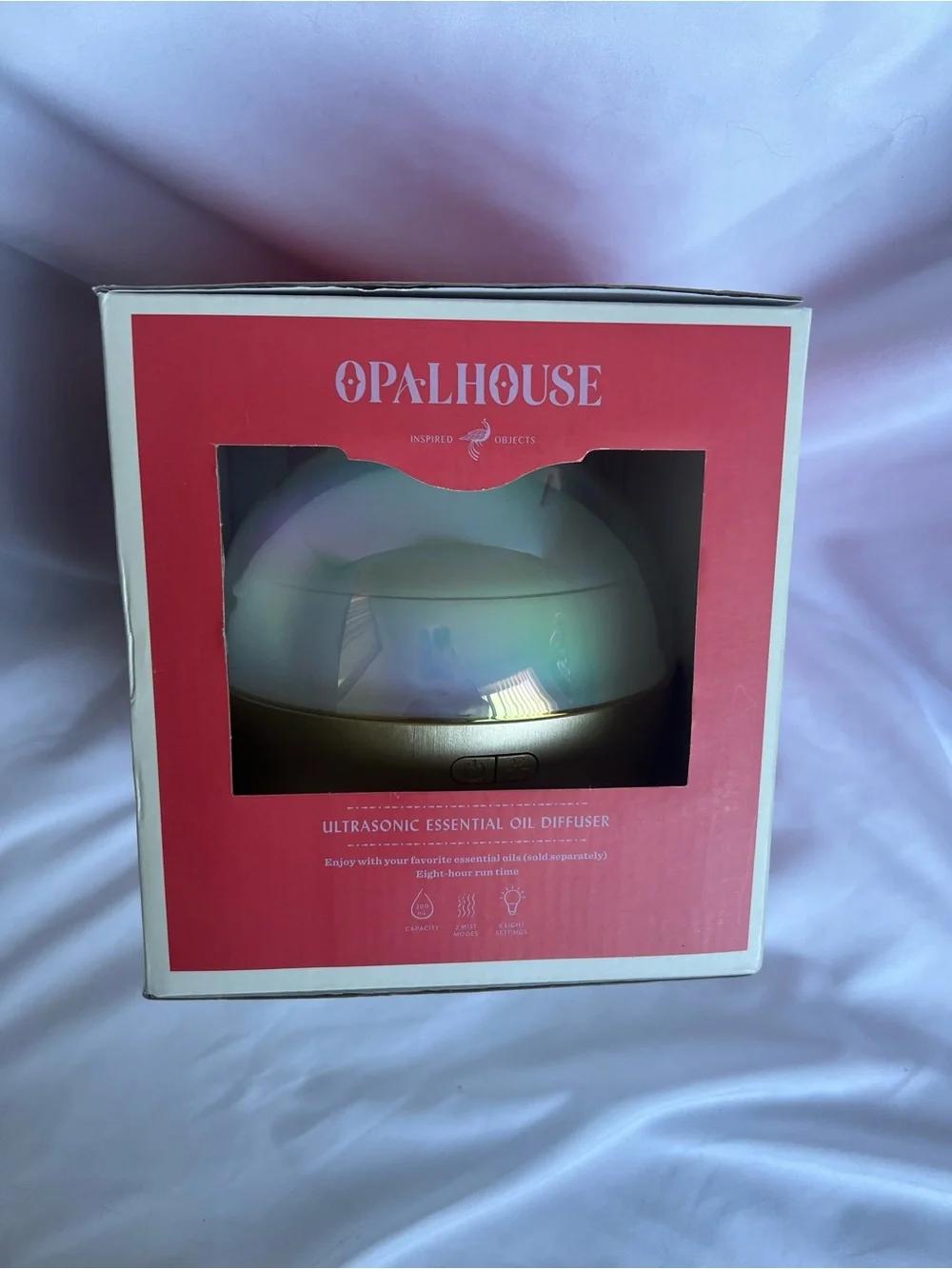 Opalhouse Iridescent White and Gold Ultrasonic Essential Oil Diffuser